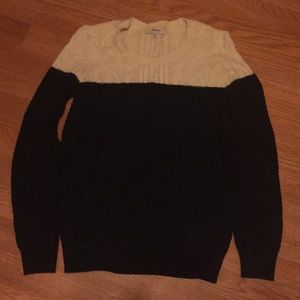 Madewell Colorblock Cableknit Sweater